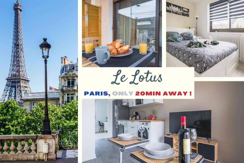Le Lotus - Self Checkin - 20Min From Paris - Free Parking Around Apartment Drancy Exterior photo